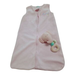 Baby Girl Circo Pink Sleep Sack 0-9M Plus Elephant Rattle